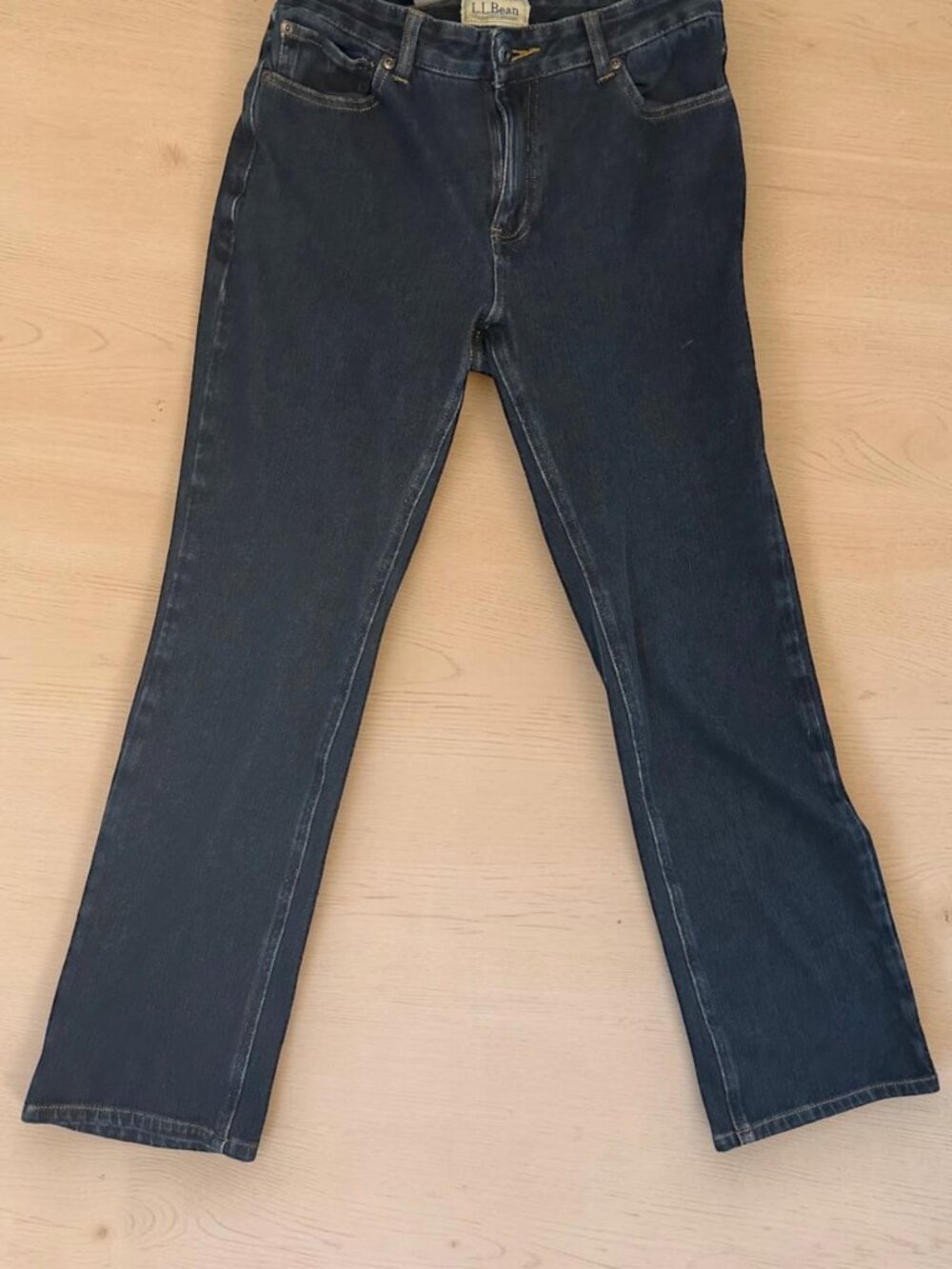 LL Bean dark wash straight leg jeans